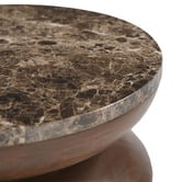 Temple &amp; Webster Eliza Marble &amp; Mango Wood Side Table