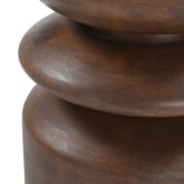 Temple &amp; Webster Eliza Marble &amp; Mango Wood Side Table