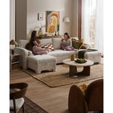 Temple &amp; Webster Frida 4 Seater Storage Sofa Bed with Double Chaise