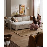 Temple &amp; Webster Frida 4 Seater Storage Sofa Bed with Double Chaise