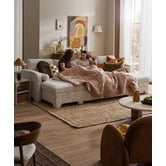 Temple &amp; Webster Frida 4 Seater Storage Sofa Bed with Double Chaise