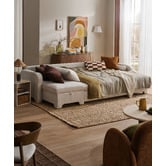 Temple &amp; Webster Frida 4 Seater Storage Sofa Bed with Double Chaise