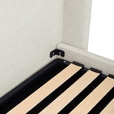 Temple &amp; Webster Abode Upholstered Gas Lift Storage Bed Frame