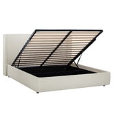 Temple &amp; Webster Abode Upholstered Gas Lift Storage Bed Frame