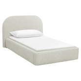 Temple &amp; Webster Emery Upholstered Gas Lift Storage Bed Frame