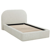 Temple &amp; Webster Emery Upholstered Gas Lift Storage Bed Frame