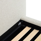 Temple &amp; Webster Emery Upholstered Gas Lift Storage Bed Frame