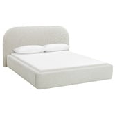Temple &amp; Webster Emery Upholstered Gas Lift Storage Bed Frame