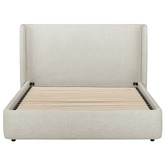 Temple &amp; Webster Abode Upholstered Gas Lift Storage Bed Frame