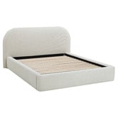 Temple &amp; Webster Emery Upholstered Gas Lift Storage Bed Frame