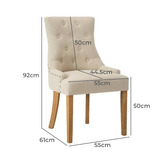Temple &amp; Webster Beige Windsor Scoop Back Dining Chairs