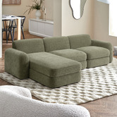 Temple &amp; Webster Cora 4 Seater Modular Sofa with Chaise &amp; Storage