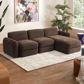 Temple &amp; Webster Cora 4 Seater Modular Sofa with Chaise &amp; Storage