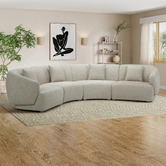 Temple &amp; Webster Crescent 5 Seater Modular Sofa