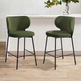Temple &amp; Webster 66cm Petra Upholstered Bar Stools