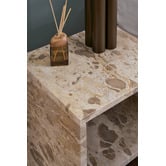 Temple &amp; Webster Beige Delight Mia Marble Side Table