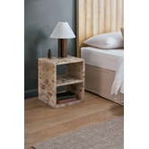 Temple &amp; Webster Beige Delight Mia Marble Side Table