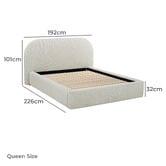 Temple &amp; Webster Emery Upholstered Gas Lift Storage Bed Frame