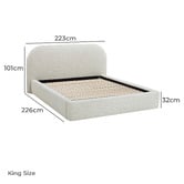 Temple &amp; Webster Emery Upholstered Gas Lift Storage Bed Frame