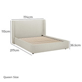 Temple &amp; Webster Abode Upholstered Gas Lift Storage Bed Frame