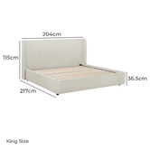 Temple &amp; Webster Abode Upholstered Gas Lift Storage Bed Frame