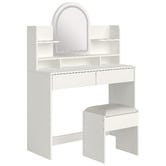 Temple &amp; Webster 2 Piece Zara LED Dressing Table and Stool Set
