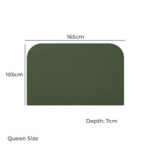 Temple &amp; Webster Forest Green Alpha Velvet Bedhead