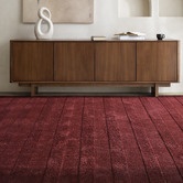 Temple &amp; Webster Suki Striped Hand-Woven Wool-Blend Rug