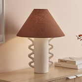 Temple &amp; Webster Edie Ceramic &amp; Linen Table Lamp