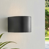 Temple &amp; Webster Harlyn Curved Outdoor Wall Light