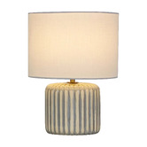 Temple &amp; Webster Layla Ceramic &amp; Linen Table Lamp
