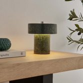 Temple &amp; Webster Piper Marble Cordless LED Table Lamp