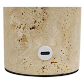 Temple &amp; Webster Piper Travertine Cordless LED Table Lamp