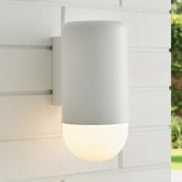 Temple &amp; Webster Ivor Frosted Glass Outdoor Wall Light