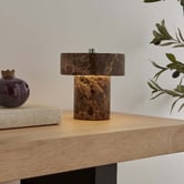 Temple &amp; Webster Piper Marble Cordless LED Table Lamp