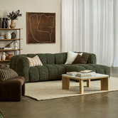 Temple &amp; Webster Nelson Premium 3 Seater Upholstered Sofa with Chaise