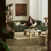 Temple &amp; Webster Nelson Premium 3 Seater Upholstered Sofa with Chaise