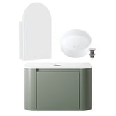 Temple &amp; Webster Leon 750mm Wall Hung Vanity with Basin &amp; Shaving Cabinet Package