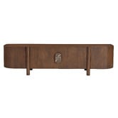 Temple &amp; Webster Laila Mango Wood &amp; Marble TV Unit