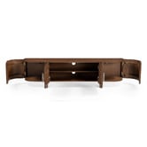 Temple &amp; Webster Laila Mango Wood &amp; Marble TV Unit