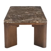 Temple &amp; Webster Misha Rectangle Mango Wood &amp; Marble Coffee Table