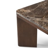 Temple &amp; Webster Misha Rectangle Mango Wood &amp; Marble Coffee Table
