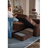 Temple &amp; Webster Cora 4 Seater Modular Sofa with Chaise &amp; Storage
