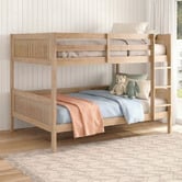 Temple &amp; Webster Oakley Rattan King Single Bunk Bed