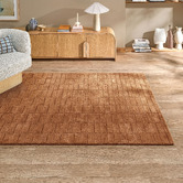 Temple &amp; Webster Gracie Grid Hand-Woven Wool Rug