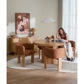 Temple &amp; Webster Rio Radial Parquetry Round Dining Table