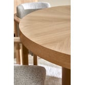 Temple &amp; Webster Rio Radial Parquetry Round Dining Table