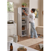 Temple &amp; Webster White Willem 1 Door Cupboard