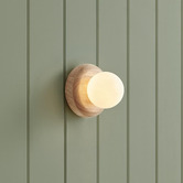 Temple &amp; Webster Howie Rubberwood Wall Light