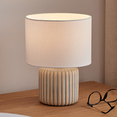Temple &amp; Webster Layla Ceramic &amp; Linen Table Lamp